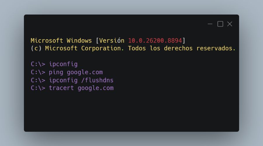 Comandos básicos de la terminal de Windows
